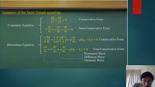 SAINT VENANT EQUATIONS AND NUMERICAL SOLUTIONS(video)