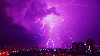 Night Thunderstorm Rain Sounds for Sleeping | Relaxing Rain, Strong Thunder & Lightning Ambience