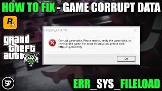 GTA V - ( FIX ) CORRUPT GAME DATA , VERIFY THE GAME DATA OR REINSTALL THE GAME | SHIVAXD [ 2K23 ]