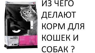 Из чего делают корм для кошек и собак ?