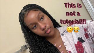 My First Braided Wig! | Box Braid Full Lace Wig From Amazon | Ebin Wonder Lace Bond Spray