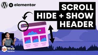Show Hide the Header on Scroll - Free Code - Elementor Wordpress Tutorial