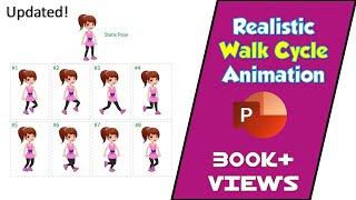 How To Make Realistic Animated Walk Cycle in Microsoft PowerPoint Tutorial