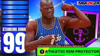 99 DUNK + 99 BLOCK SHAQ BUILD BROKE NBA 2K24!!! BEST CENTER BUILD IN NBA2K24!!!