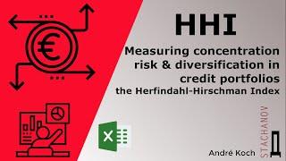 Concentration risk & diversification for credit portfolio:  Herfindahl-Hirschman Index HHI & Basel