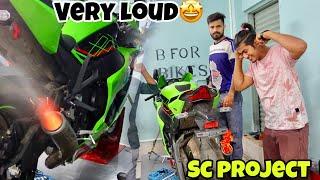 Finally installed full system sc project exhaust in zx10r| very loud | arbaz mallick | beauty khan