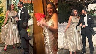 Kareena Kapoor Khan dancing with Taimur jeh Ali Khan in London snow enjoying and having fun too