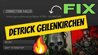 Warzone 2.0 Connection failed #DETRICK GEILENKIRCHEN error #mw2 fix || by borntoplaygames