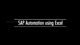 SAP Automation using Excel