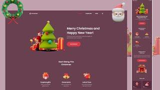 Responsive Christmas website ️  | HTML CSS & JS