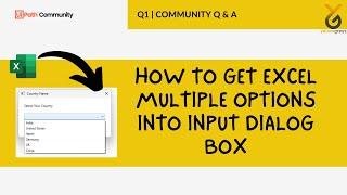 UiPath | How To Add excel Multiple Options into Input Dialog Box | Community Help | Yellowgreys | EN