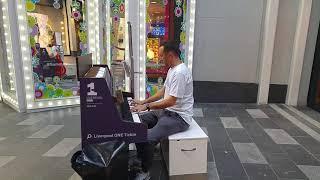 Dr Dre and Tupac Shakur Piano medley in Liverpool one performed by Christopher Scamp