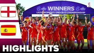 England vs Spain | Highlights | U17 Women's European Championship Final 18-05-2024
