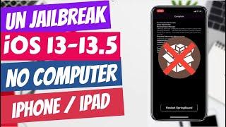 How to UnJailbreak iOS 13 - 13.5 | Uninstall or Remove  Cydia| No computer