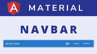 Create Navbar In Angular Using Angular Material