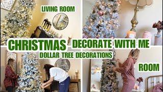 CHRISTMAS 2021 DECORATE WITH ME | DOLLAR TREE DECORATIONS | NEW