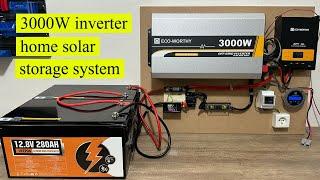 how to install a home solar energy storage system, Complete installation,ECO WORTHY