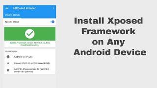 How to install xposed framework on android 9