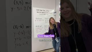 Point-slope form! #iteachalgebra #math #algebra #mathematics #iteachmath #teacher #mathteacher