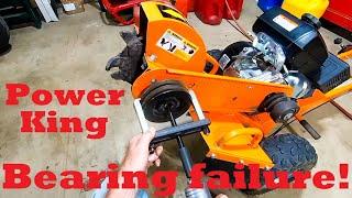 Power King stump grinder bearing failure and economical fix.