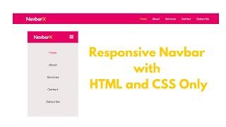 Responsive Navbar using HTML and CSS Only | Free Source Code