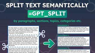 Split your text with GPT for Sheets