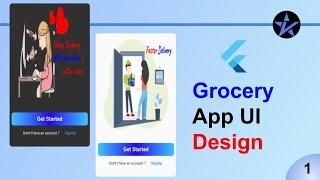 Flutter Grocery App | Part-1 | Sample UI Screen | Flutter app for ordering grocery items online