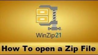 How To Open a Zip File Using WinZip