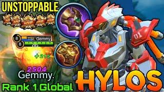 MVP Hylos Unstoppable Gameplay - Top 1 Global Hylos by Gemmy. - Mobile Legends