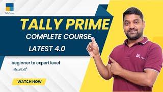 Tally Prime Full Course in telugu|Tally Complete Course