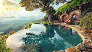 Serene Hobbit Infinity Pool Retreat -  Summer Ambience and Water Sounds for Relaxation and Sleep