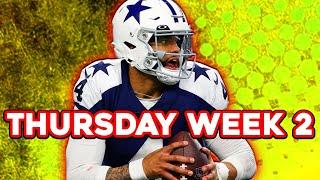 NFL DraftKings Picks + FanDuel NFL Week 2 Thursday Night Football TNF Showdown!