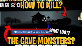 this is how u kill the cave monsters... | bee swarm simulator