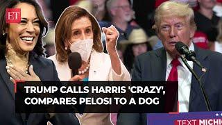 Trump mocks Democrats in campaign rally; calls Kamala Harris 'crazy', compares Pelosi to a dog
