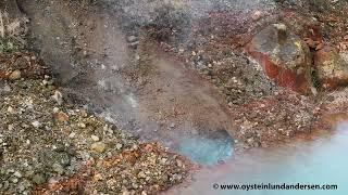 Kelud Volcano, East Java - hydrothermal activity in the crater lake April 2022