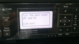Canon printer error E225-0001 or E202-0002 turn off then turn on issue 100% fix after