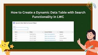 HOW TO CREATE A DYNAMIC DATA TABLE WITH SEARCH FUNCTIONALITY IN LIGHTNING WEB COMPONENTS (LWC) #lwc