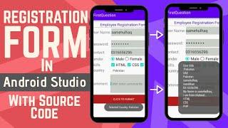 Registration form with validation in Android studio with Source Code | Android Studio | Samehulhaq