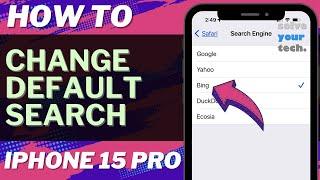 How to Change Default Search Engine in Safari on iPhone 15 Pro