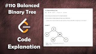 Balanced Binary Tree (Top-down, Bottom-up)| Live Coding with Explanation | Leetcode #110