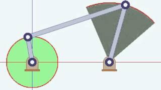 Crank-Rocker Four-Bar Linkage