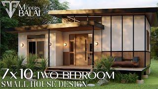 MODERN JAPANESE INSPIRED HOUSE WITH INTERIOR DESIGN | 2-BEDROOM 10X7 METERS | MODERN BALAI