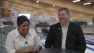 Rink-side conversation with Dr. Roselle Gonsalves and Michael Szajewski