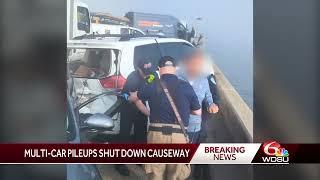 Video shows pileup on Causeway Bridge in New Orleans