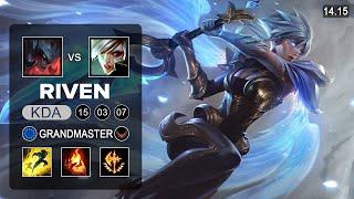 Riven vs Aatrox Top - EUW Grandmaster - Patch 14.15 Season 14