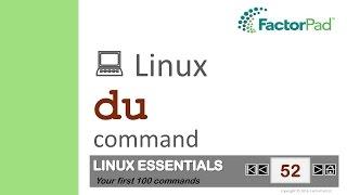 Linux du command summary with examples