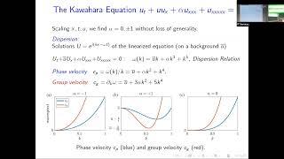 Prof. Michael Shearer | A Special Collection of Traveling Waves for the Kawahara Equation