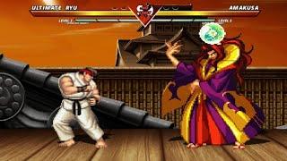 ULTIMATE RYU vs AMAKUSA - Exciting High Level Fight!