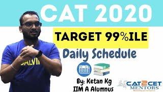 CAT 2020. Target 99%le. Daily schedule.