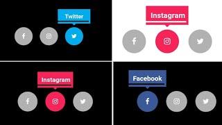 Social Media Icons with Tooltip Hover Effect Tutorial in HTML CSS